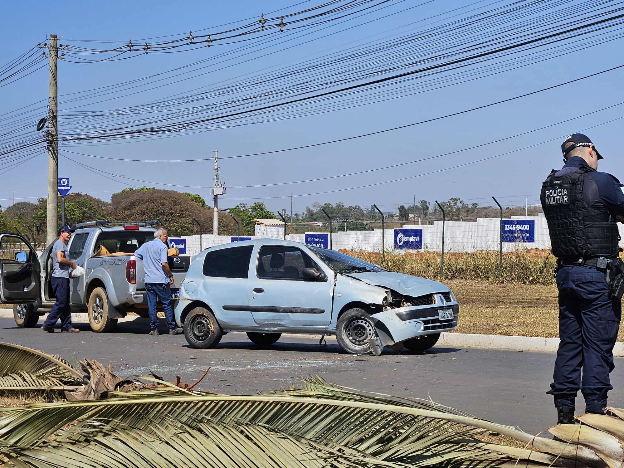 Acidente fecha acesso ao Guará na saída do ParkShopping